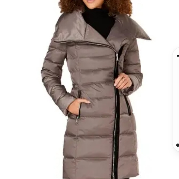 tahari brooklyn puffer coat - Picture 2 of 6